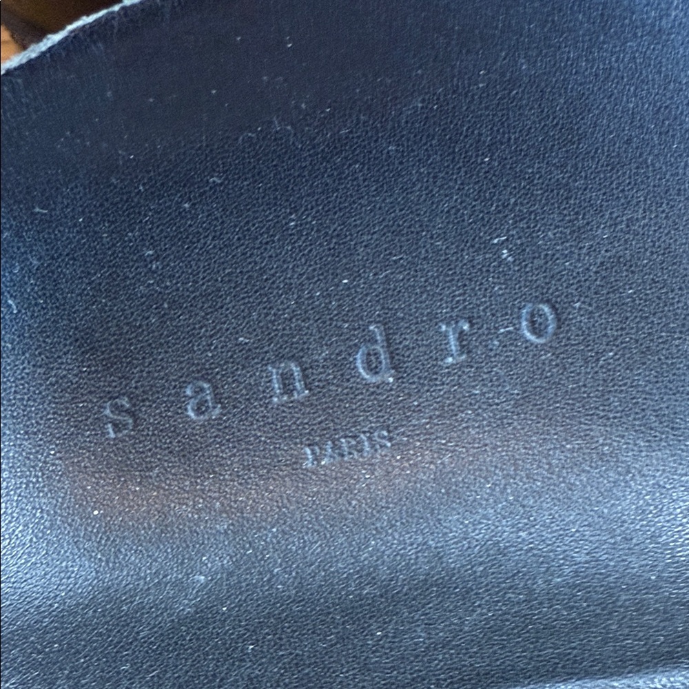 Sandro Gold Slide Sandals Paris View 2
